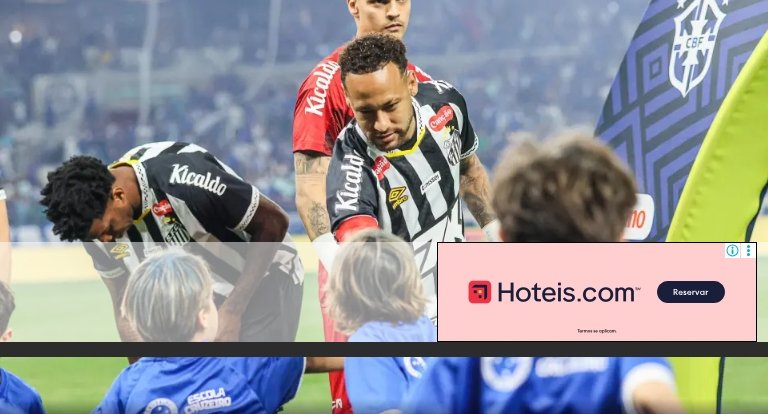 Neymar cumprimenta jogadores do banco do Cruzeiro e abraça Leonardo Jardim